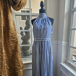 J.Crew nautical halter back striped jumpsuit size 6